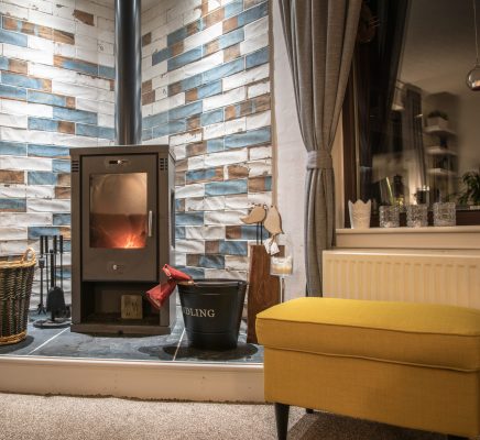 Home Modern wood burning stove